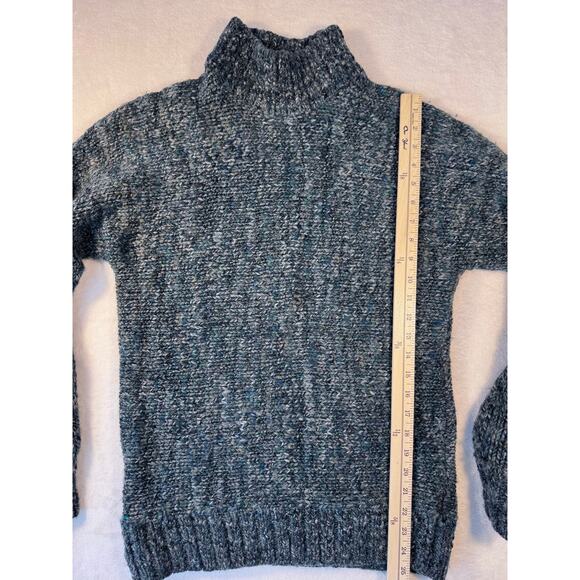 COS Wool Alpaca Mock Neck Sweater Gray Black Green Marl Pullover Small - Picture 9 of 9